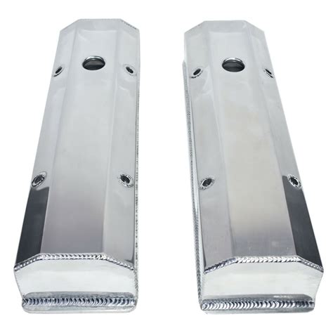 tall fabricated aluminum valve covers|sb chevy aluminum valve covers.